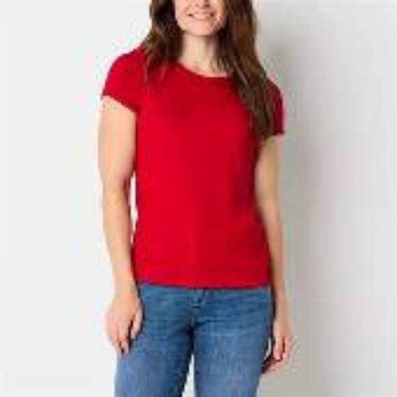 NWT ST JOHNS SHORT SLEEVE T SHIRT, Women's Cabaret Red, XL - Picture 1 of 7